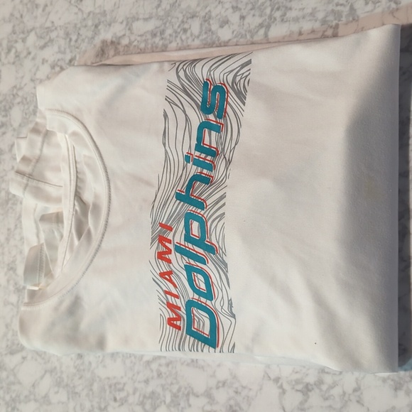 Short Sleeve White Miami Dolphins Size Large "The Nike Tee" Dri-Fit - Picture 9 of 10